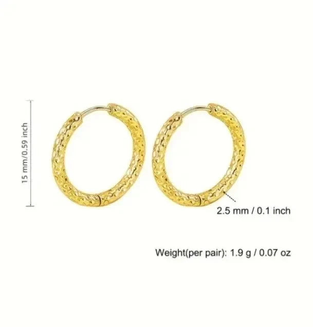Elegante Ohrringe – 18 Karat vergoldet 13mm
