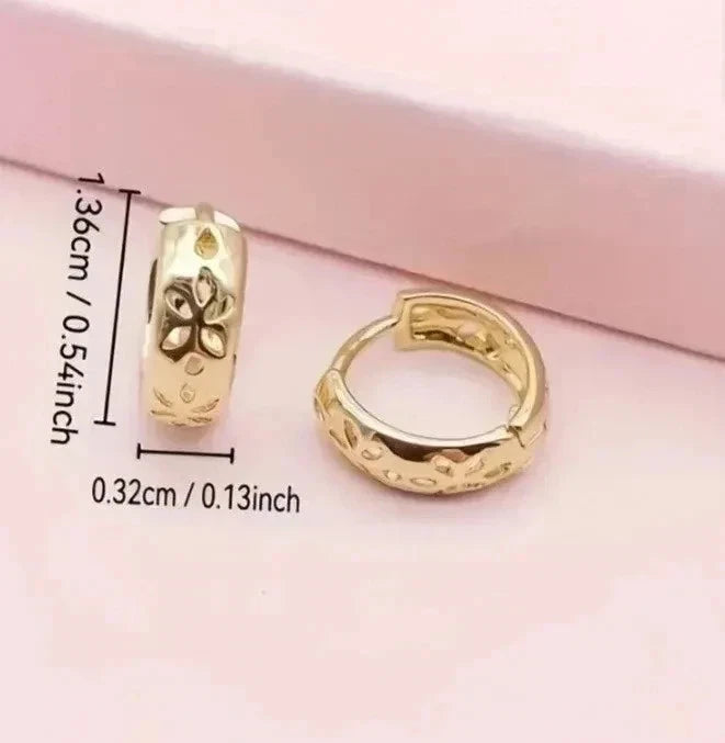 Elegante Ohrringe – 18 Karat vergoldet 13mm