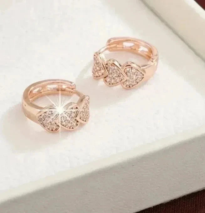 Elegante Ohrringe – Rosévergoldet mit Zirkonia