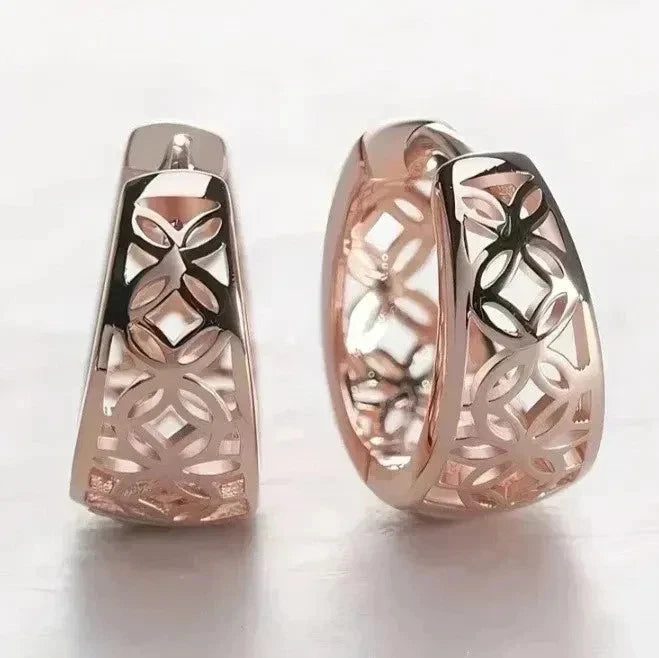 Elegante Ohrringe – Rosévergoldet 16mm