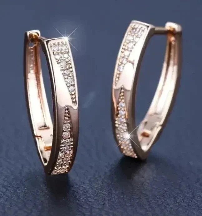 Elegante Ohrringe – Rosévergoldet mit Zirkonia