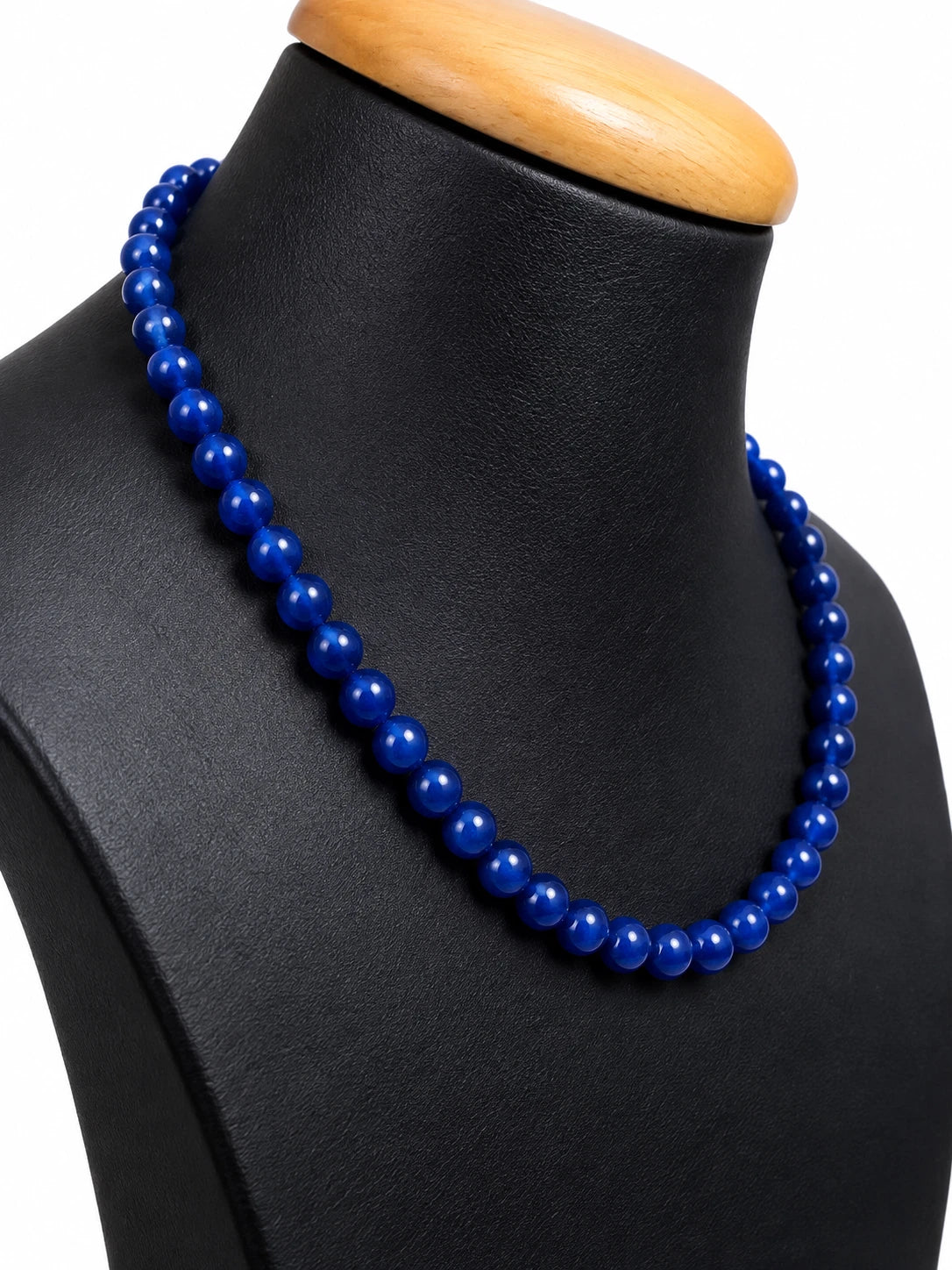 Echte Onyx Halskette Schwarz 234 ct – 8 mm Edelsteinperlen – 55,9 cm