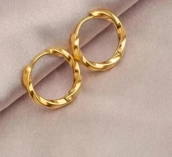 Elegante Ohrringe – 18 Karat vergoldet Creolen