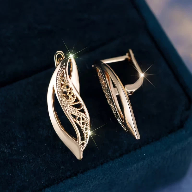 Elegante Ohrringe – 18 Karat vergoldet Creolen