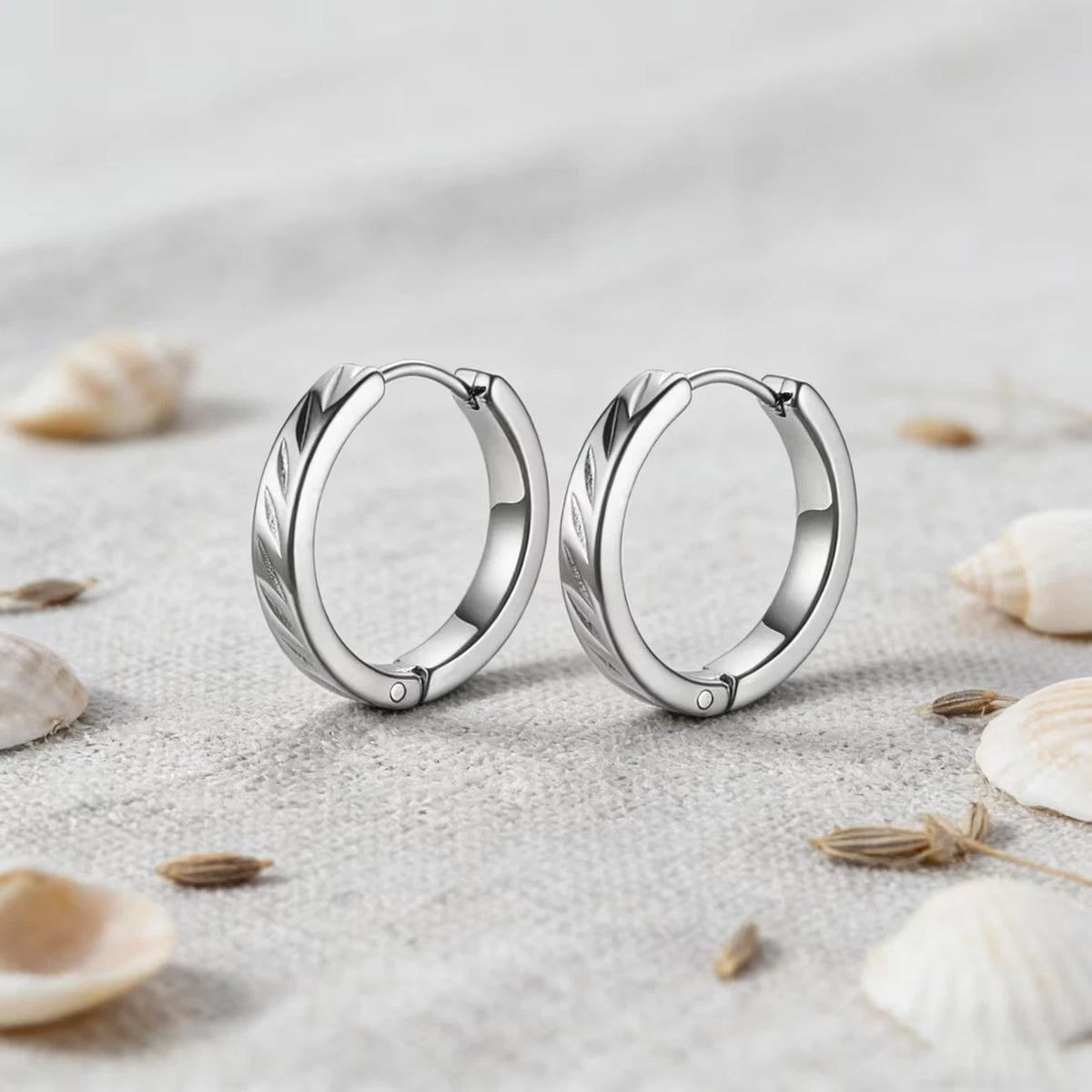 Elegante Ohrringe – Versilbert - Edelstahl
