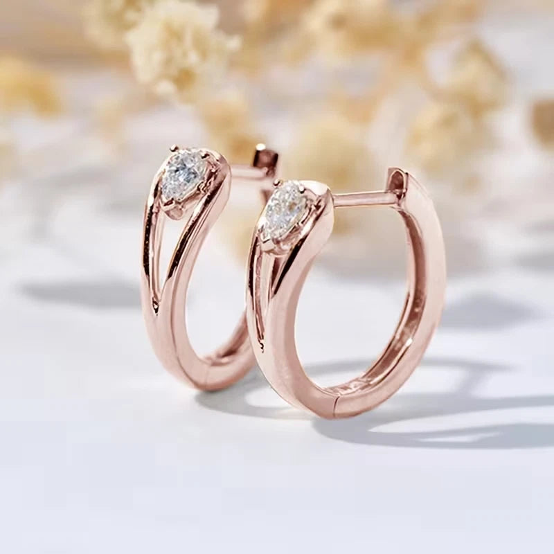 Elegante Ohrringe – Rosévergoldet mit Zirkonia