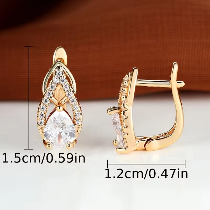 Elegante Ohrringe – 18 Karat vergoldet Creolen