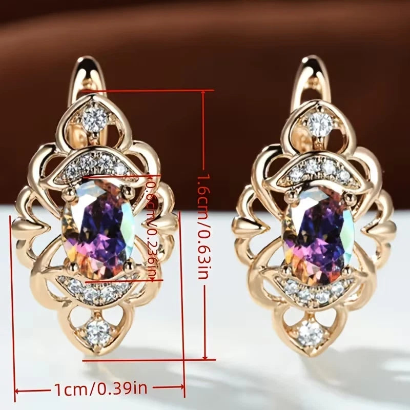 Elegante Ohrringe – 18 Karat vergoldet - Stecker
