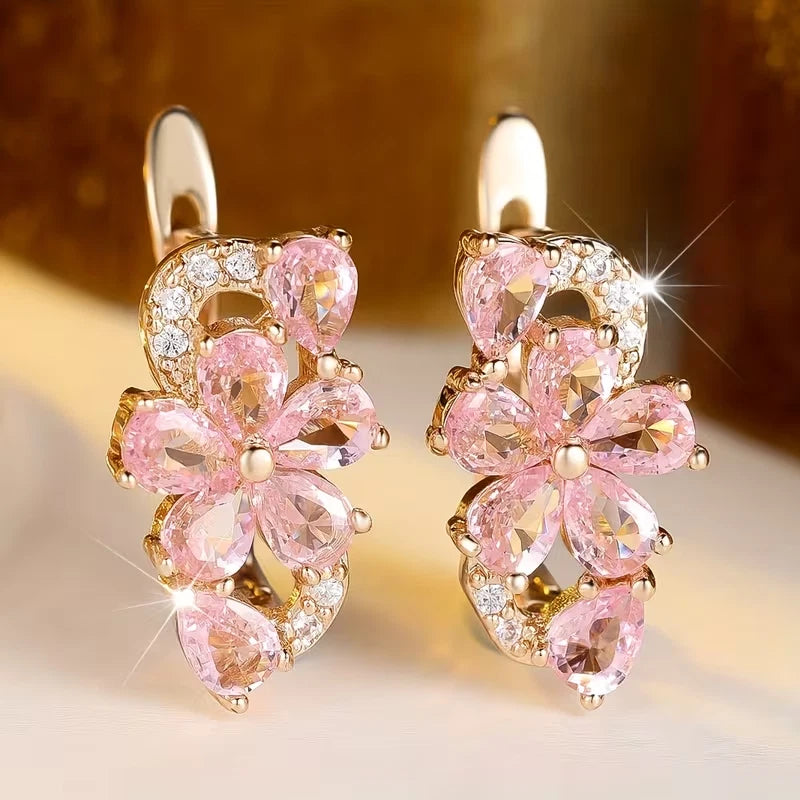 Elegante Ohrringe – 18 Karat vergoldet - Stecker