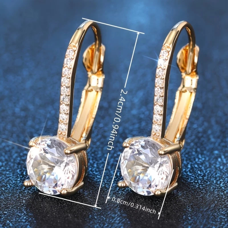 Elegante Creolen – 18 Karat vergoldet mit funkelnden Zirkonia