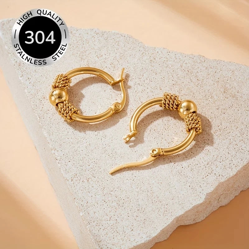 Elegante Ohrringe – 18 Karat vergoldet - Creolen