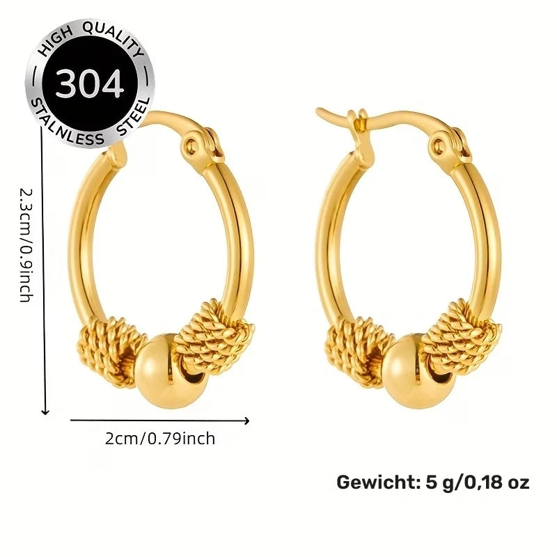 Elegante Ohrringe – 18 Karat vergoldet - Creolen