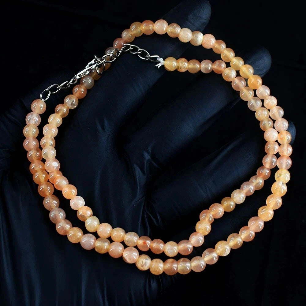 Echte Aventurin Kette 21 Zoll – Genuine Aventurine Edelsteinkette 4 mm – 123 ct