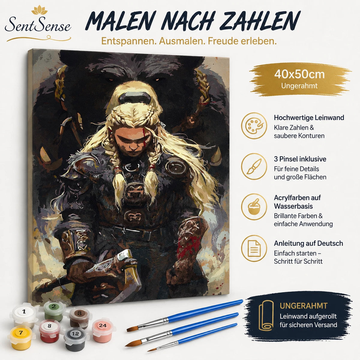 Malen nach Zahlen 40x50 Leinwand Set