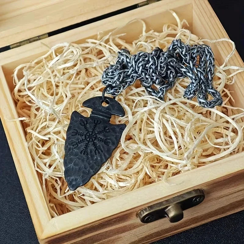 Wikinger Halskette Edelstahl Mjölnir Kette 60cm Nordisch Viking