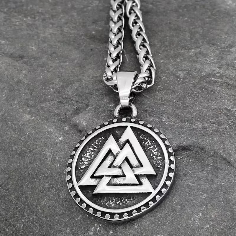 Wikinger Halskette Edelstahl Mjölnir Kette 60cm Nordisch Viking