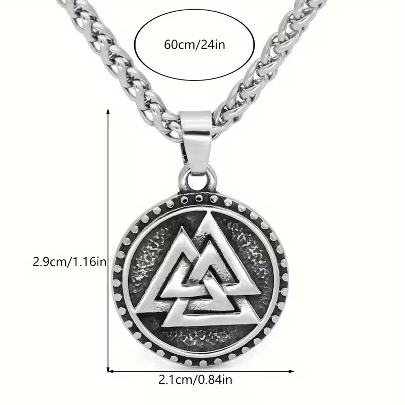 Wikinger Halskette Edelstahl Mjölnir Kette 60cm Nordisch Viking