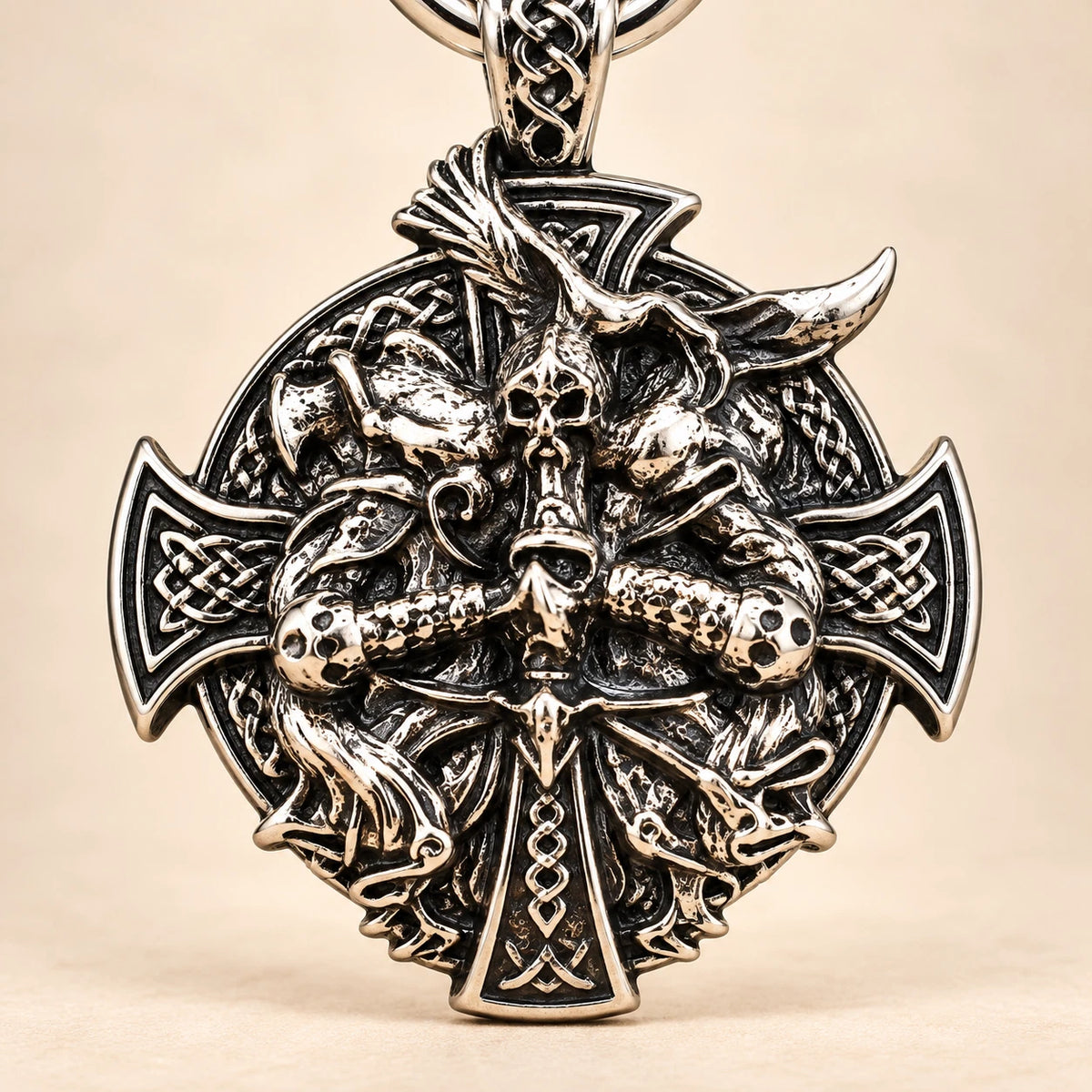 Wikinger Halskette Edelstahl Mjölnir Kette 60cm Nordisch Viking