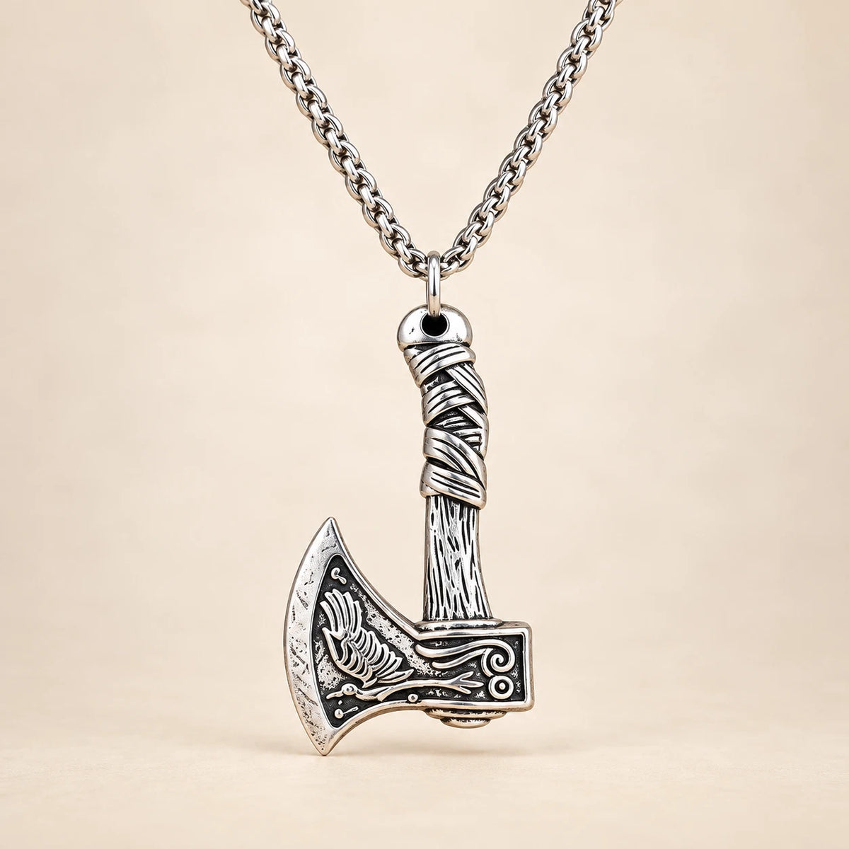 Wikinger Halskette Edelstahl Mjölnir Kette 60cm Nordisch Viking