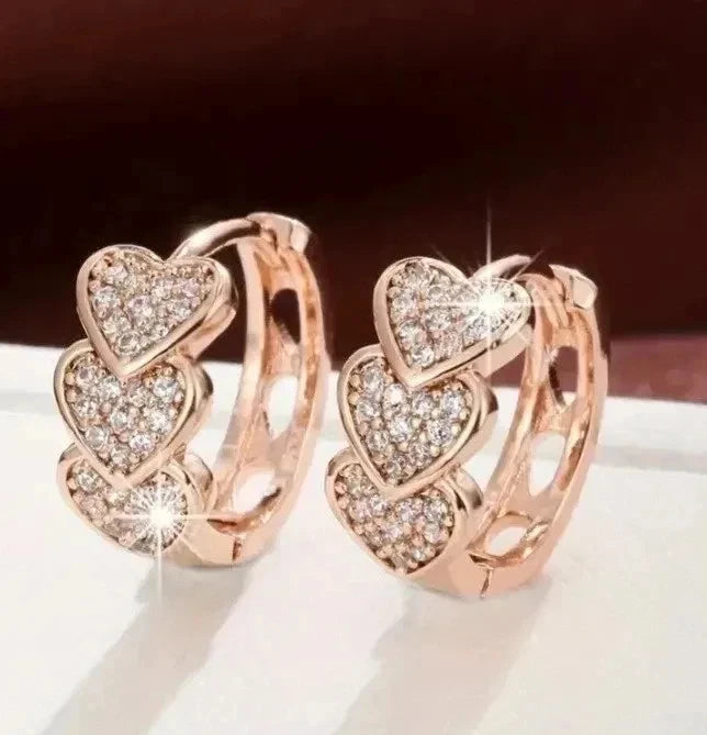 Elegante Ohrringe – Rosévergoldet mit Zirkonia