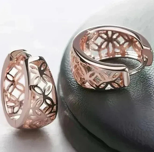 Elegante Ohrringe – Rosévergoldet 16mm