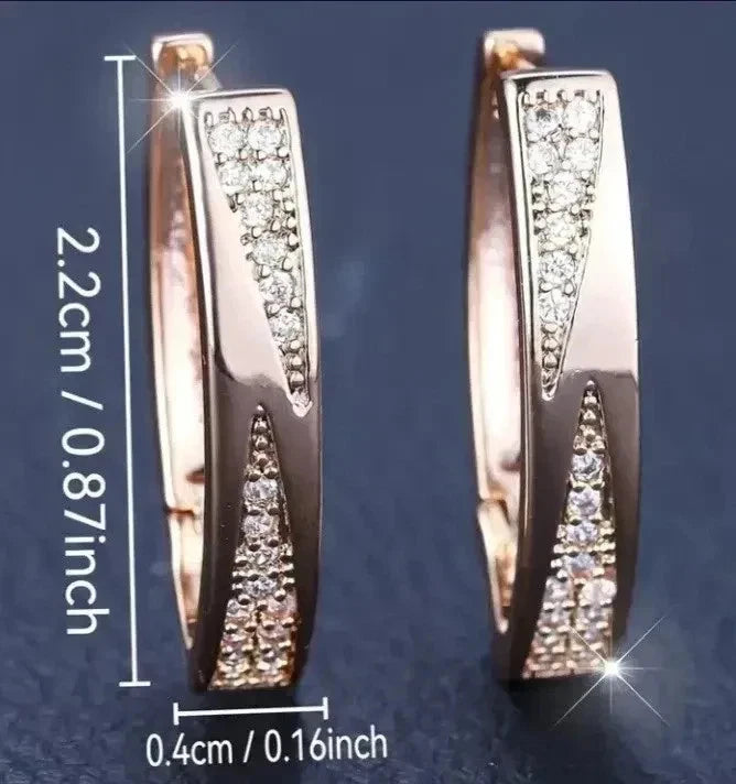 Elegante Ohrringe – Rosévergoldet mit Zirkonia