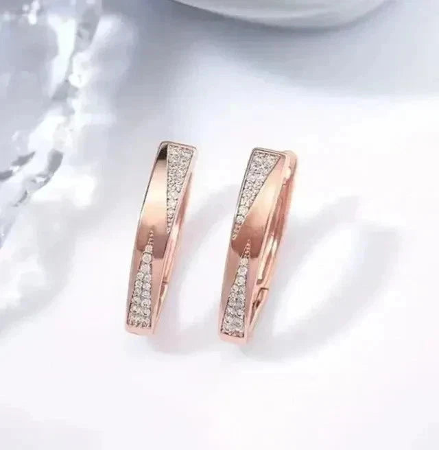 Elegante Ohrringe – Rosévergoldet mit Zirkonia