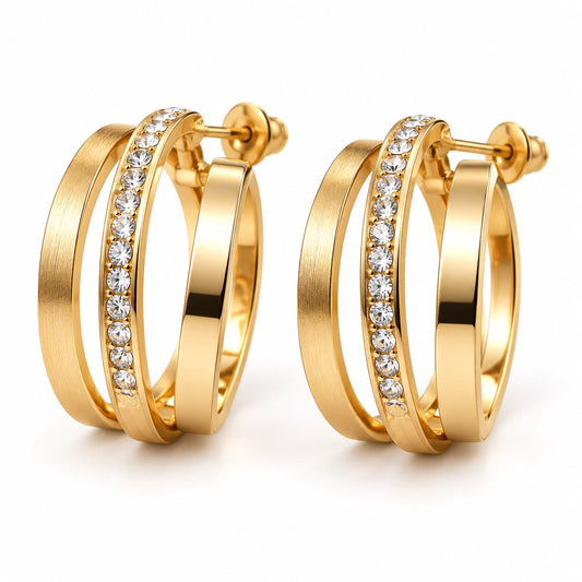 Elegante Ohrringe – 18 Karat vergoldet