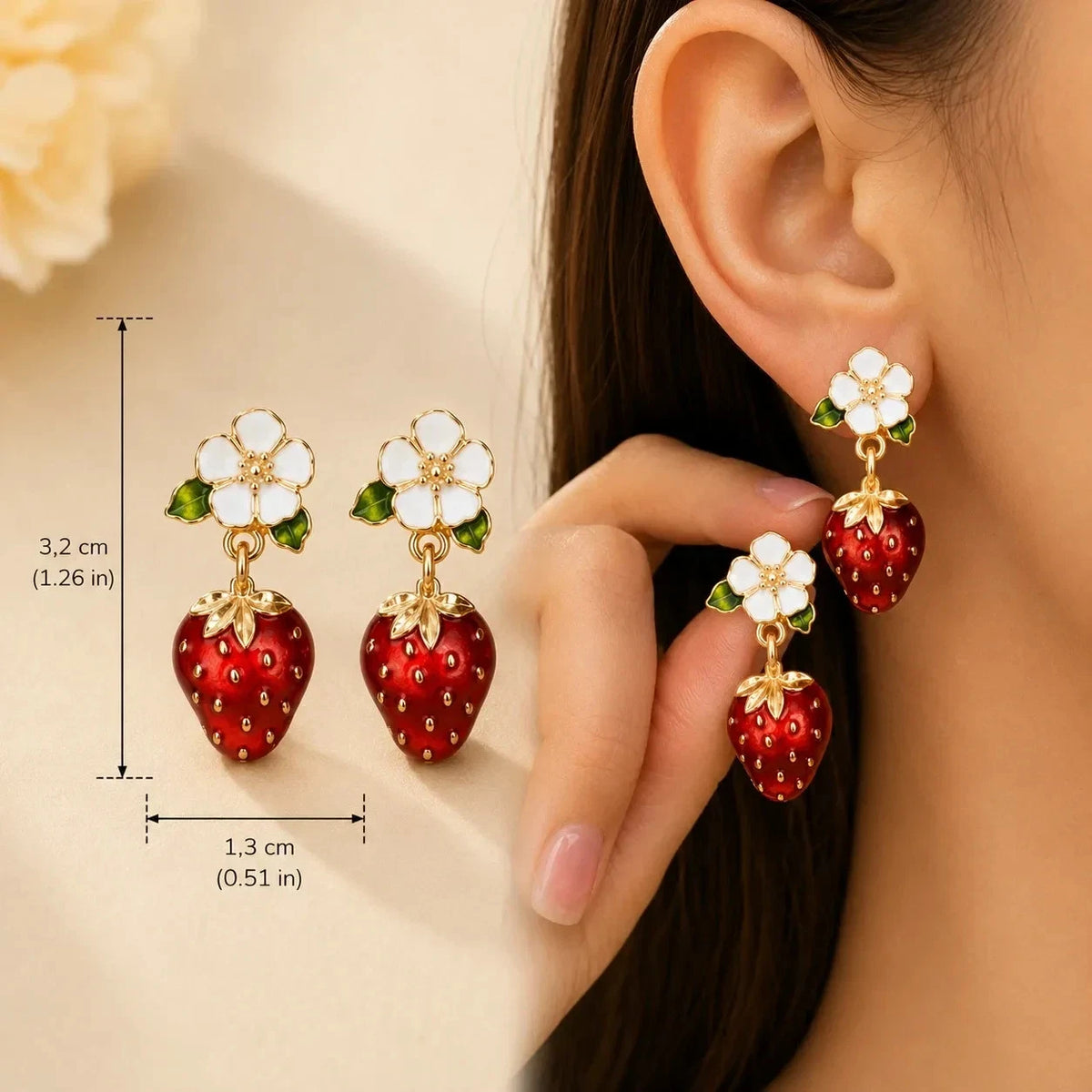 Elegante Ohrringe – 18 Karat vergoldet 13mm