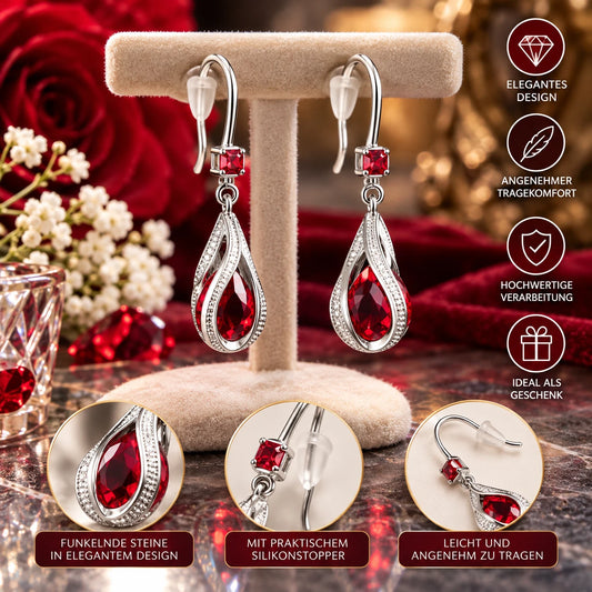 Elegante Ohrringe – Weißgoldbeschichtet