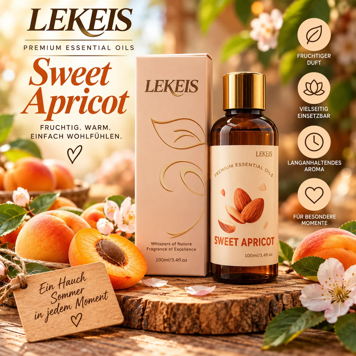 Sweet Apricot Duftöl 100 ml – Fruchtige Aprikose für sommerliche Wohlfühlmomente