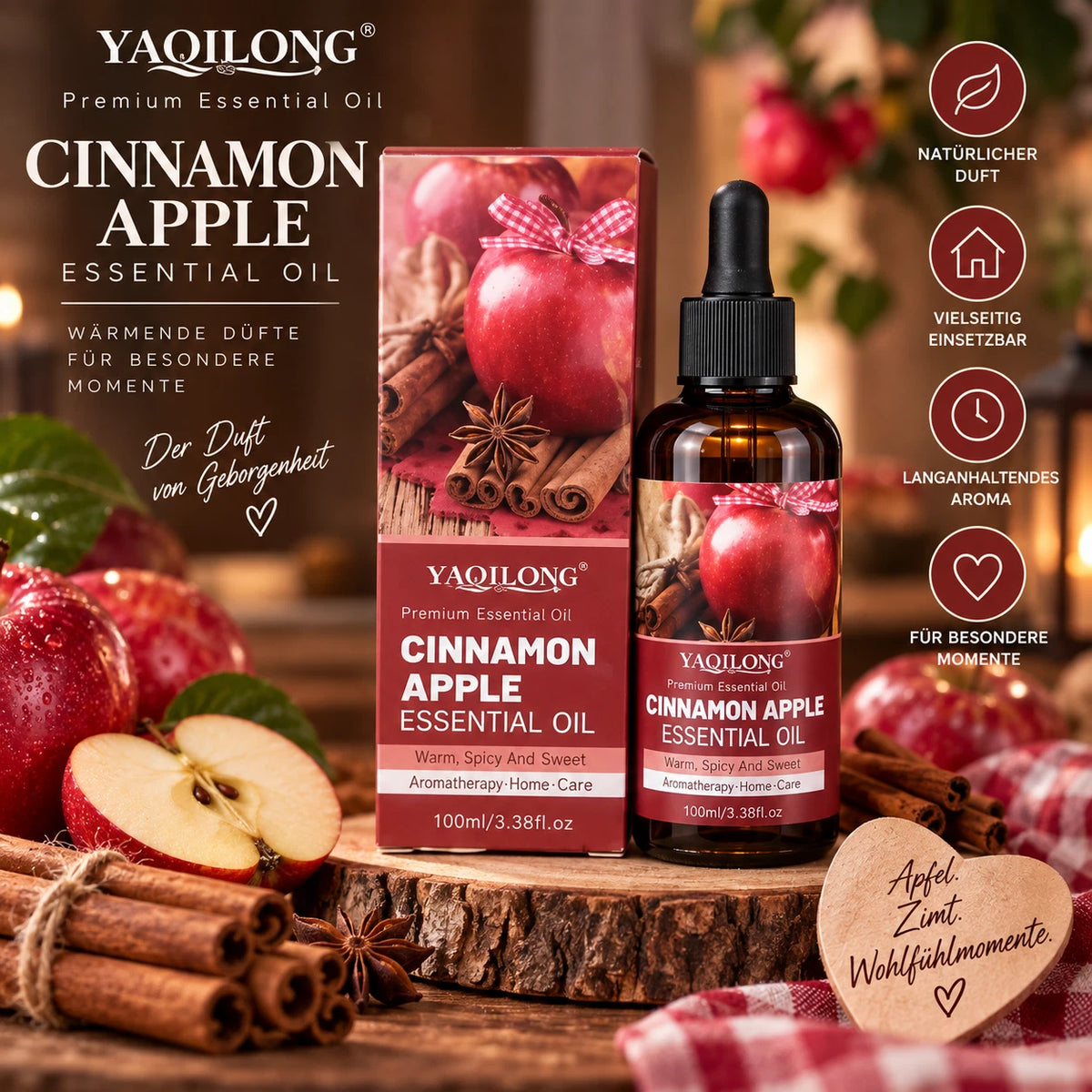 Apfel-Zimt Duftöl 100 ml – Würzig-süße Wohlfühlmomente