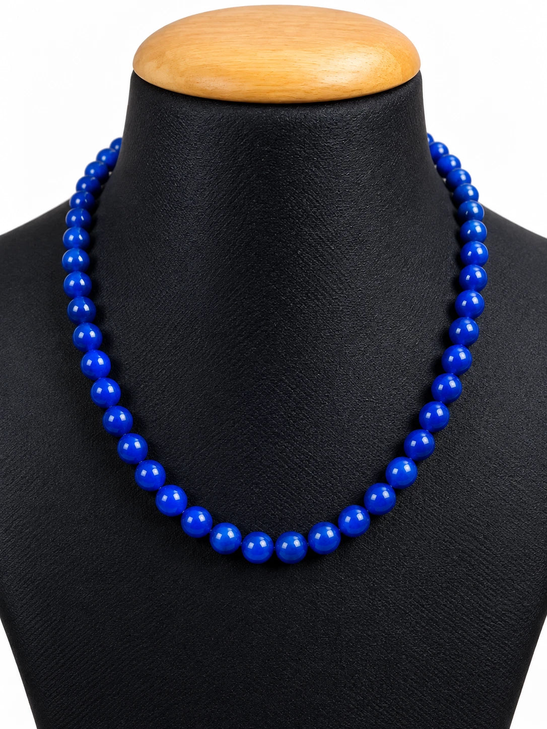 Echte Onyx Halskette Schwarz 234 ct – 8 mm Edelsteinperlen – 55,9 cm