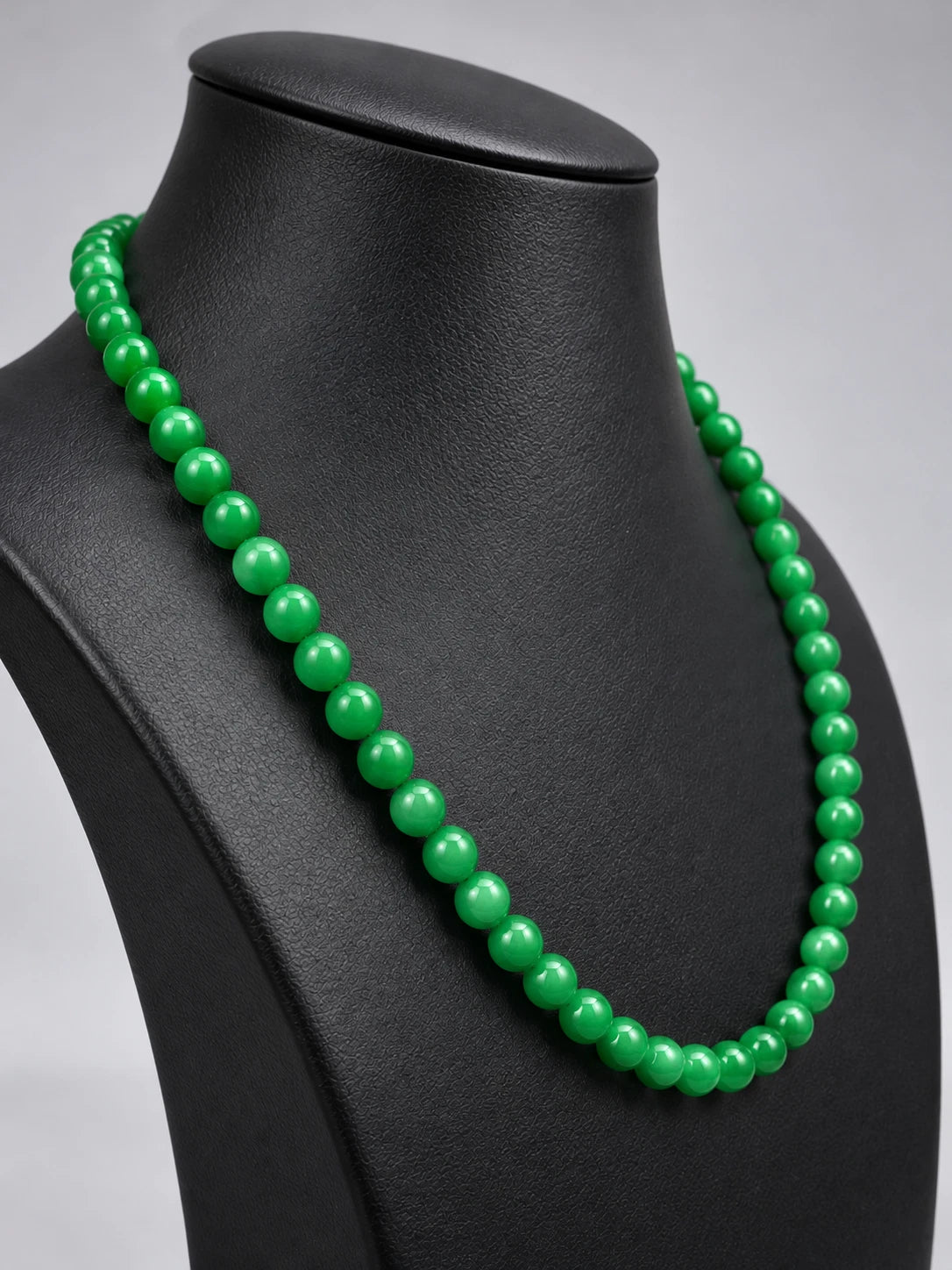 Echte Jade Halskette Grün 461 ct – 11 x 14 mm Edelsteinperlen – 50 cm