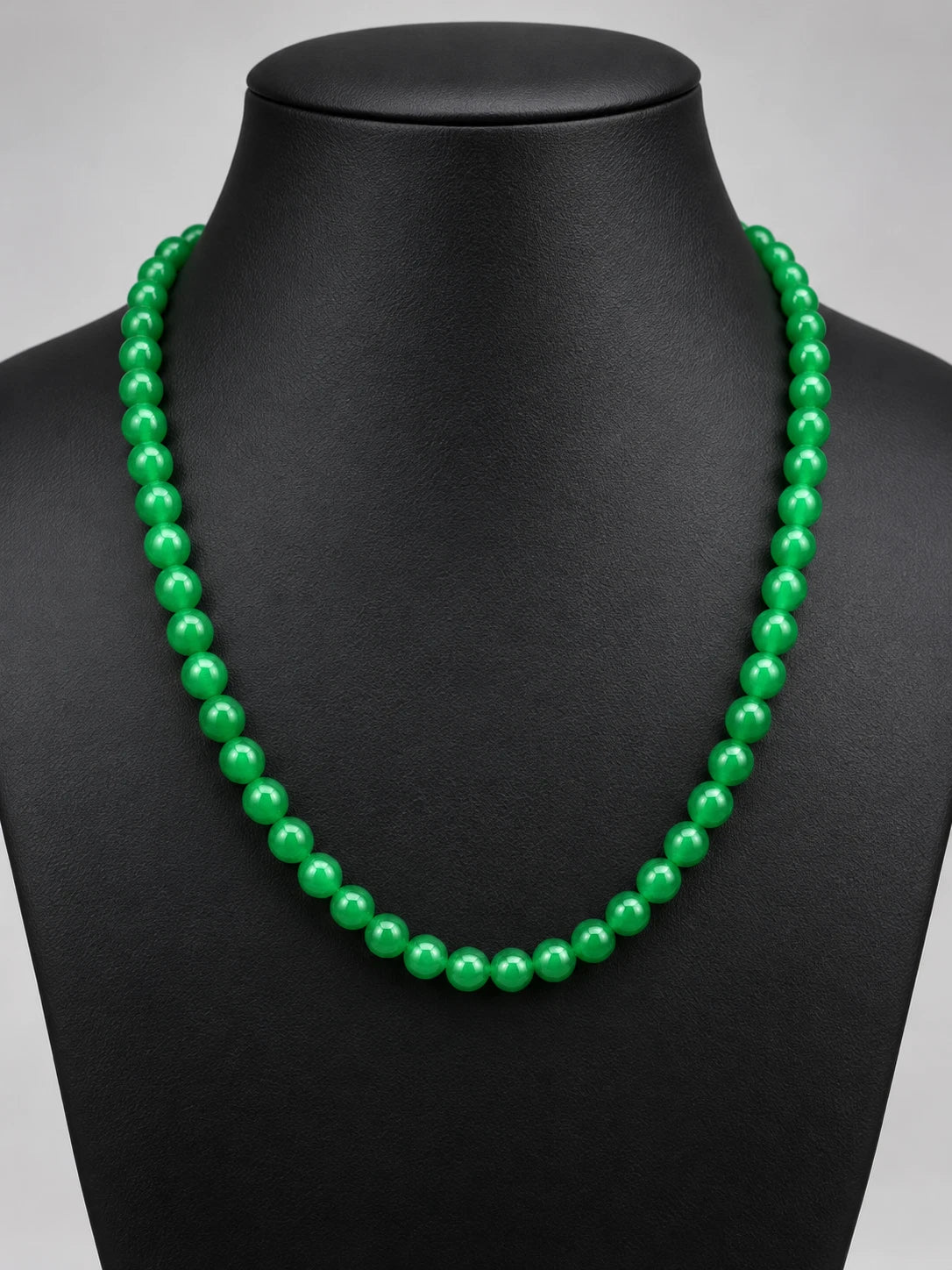 Echte Jade Halskette Grün 461 ct – 11 x 14 mm Edelsteinperlen – 50 cm