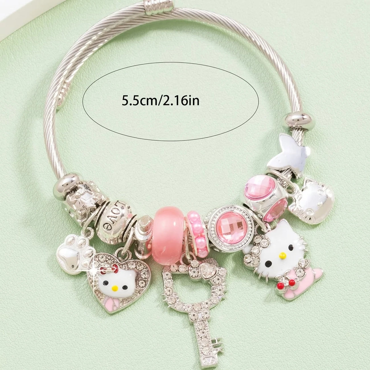 Armband Kitty im Cartoon-Anime-Stil 5,5cm