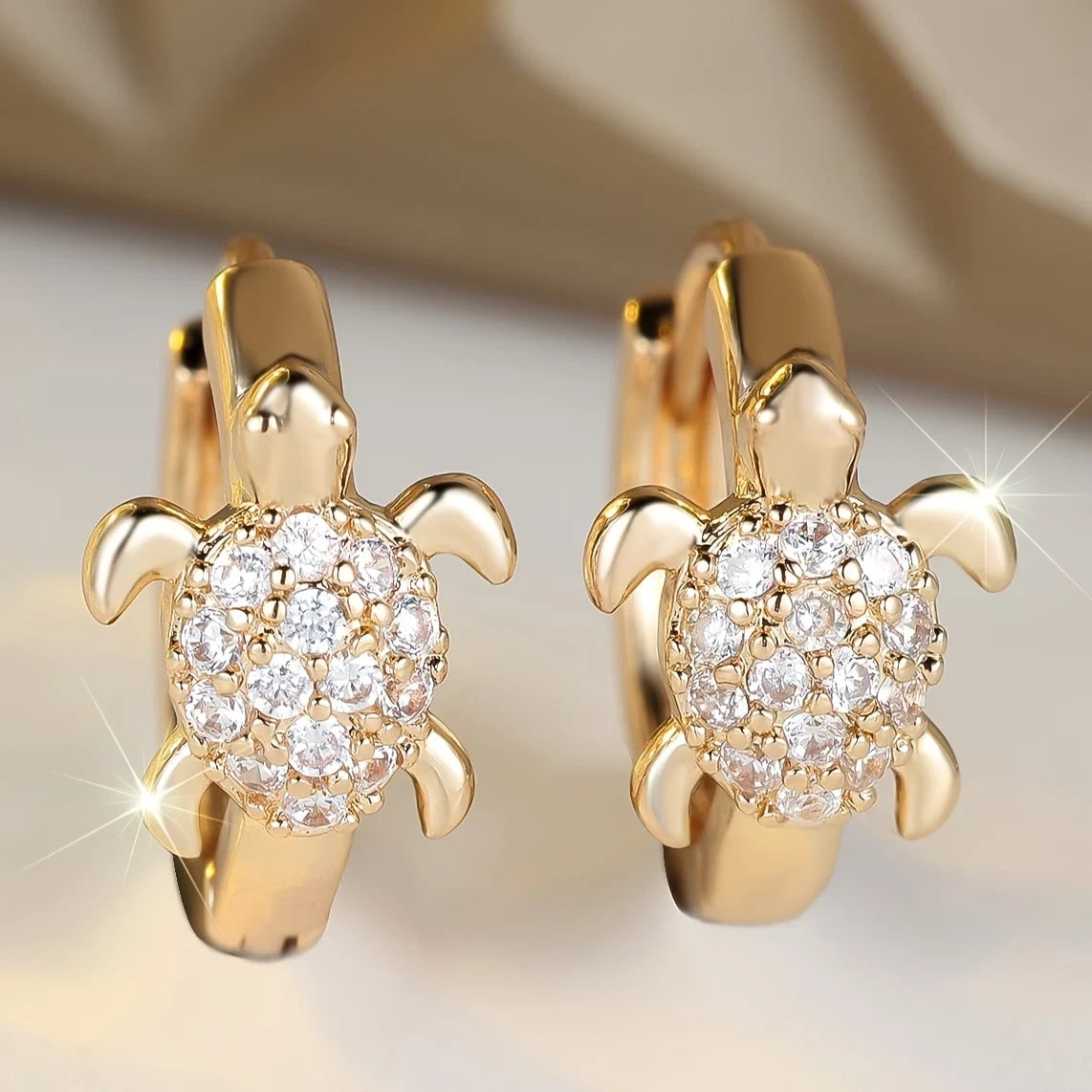 Elegante Ohrringe – 18 Karat vergoldet - Creolen