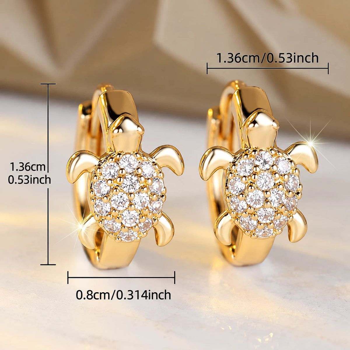 Elegante Ohrringe – 18 Karat vergoldet - Creolen