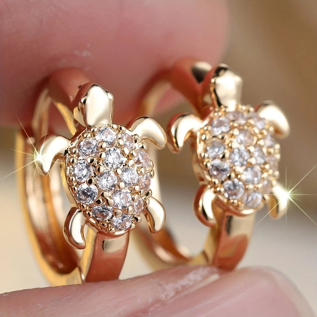 Elegante Ohrringe – 18 Karat vergoldet - Creolen