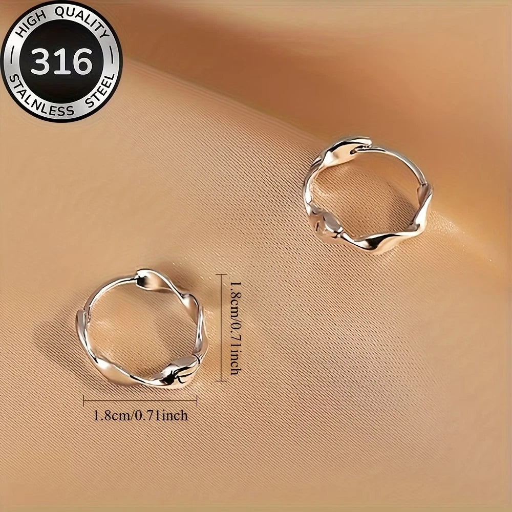Elegante Ohrringe – 18 Karat vergoldet - Creolen + 1 Paar Silber