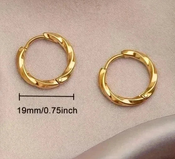 Elegante Ohrringe – 18 Karat vergoldet Creolen