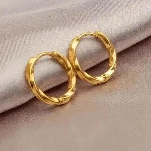 Elegante Ohrringe – 18 Karat vergoldet Creolen