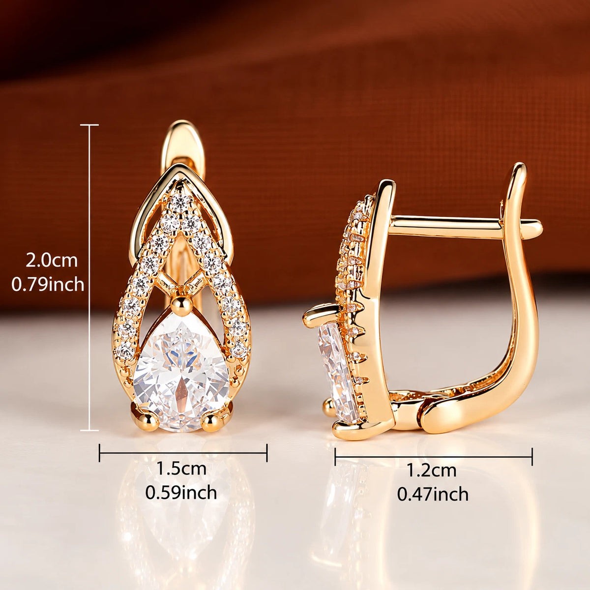 Elegante Ohrringe – 18 Karat vergoldet Creolen 2cm
