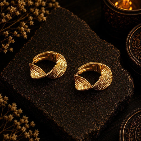 Elegante Ohrringe – 18 Karat vergoldet Creole