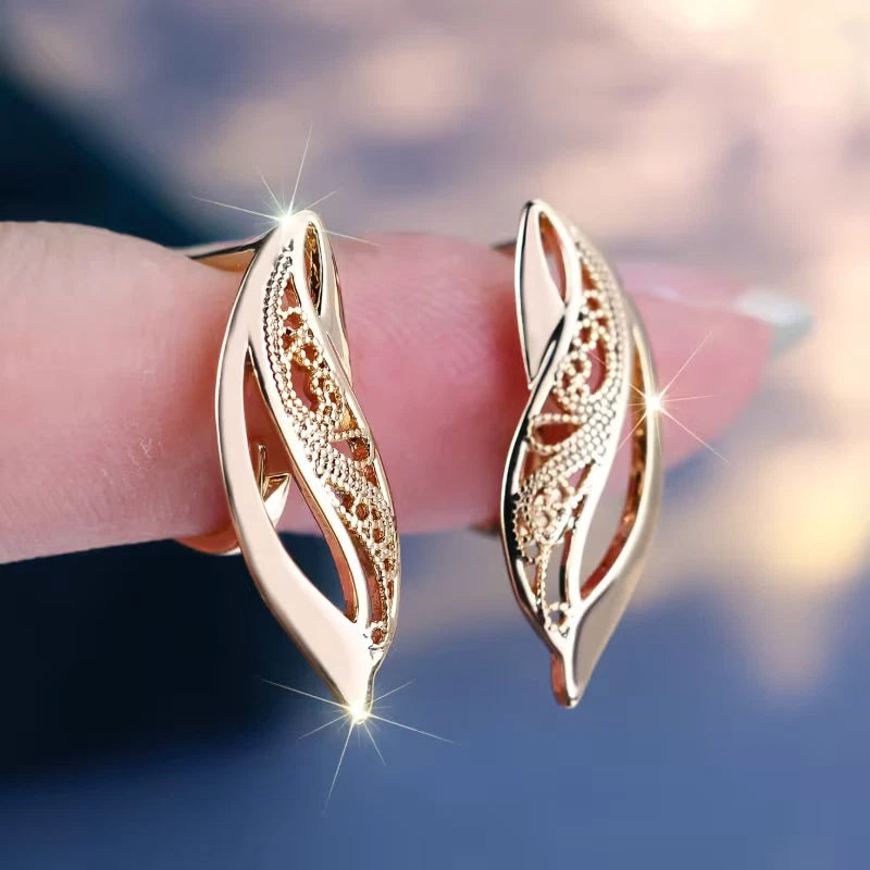 Elegante Ohrringe – 18 Karat vergoldet Creolen