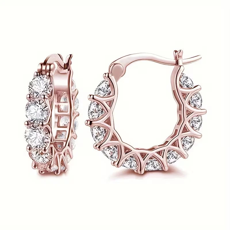 Elegante Ohrringe – Rosévergoldet mit Zirkonia