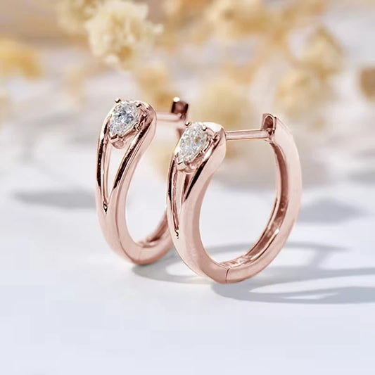 Elegante Ohrringe – Rosévergoldet mit Zirkonia