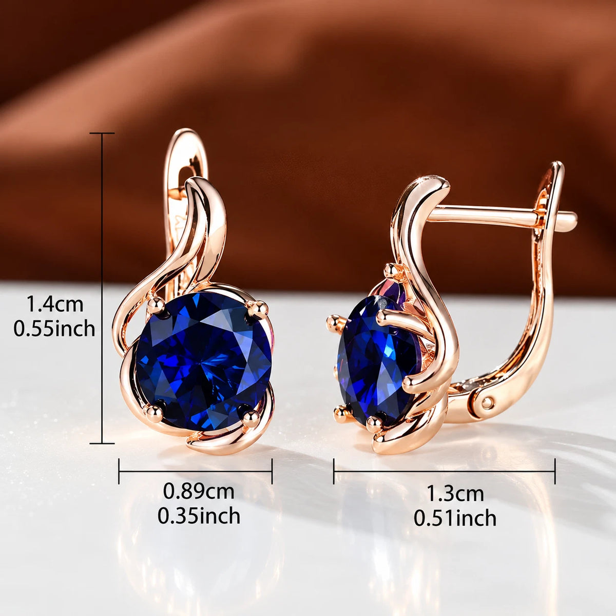 Elegante Ohrringe – 18 Karat vergoldet Creolen