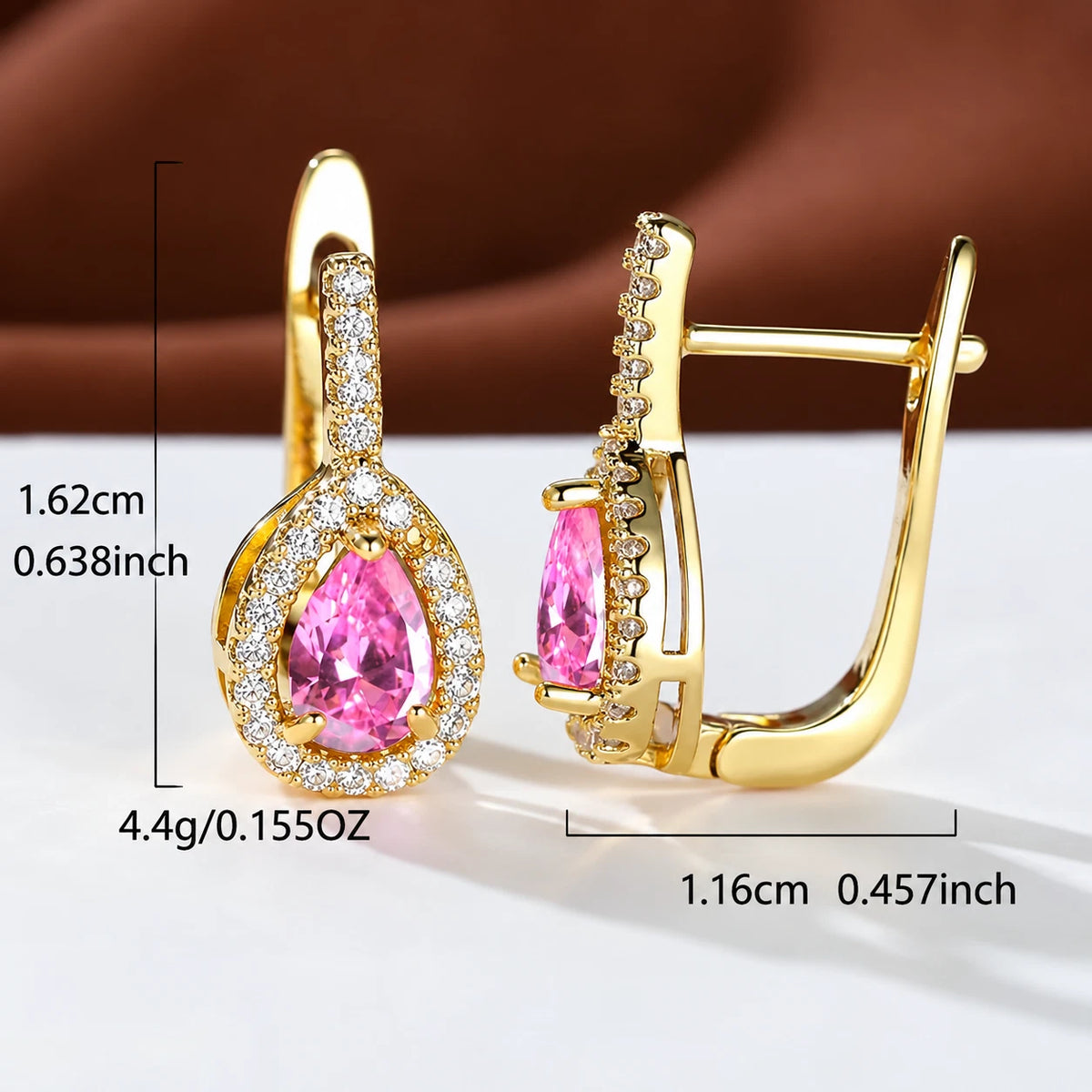 Elegante Ohrringe – 18 Karat vergoldet - Stecker