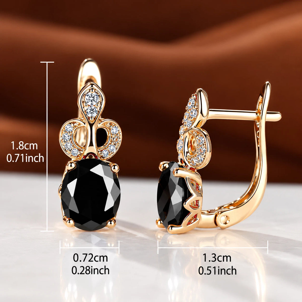 Elegante Ohrringe – 18 Karat vergoldet Creolen